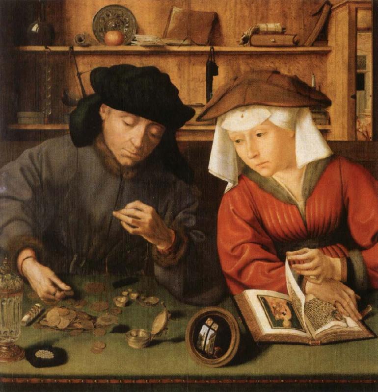 Quentin Massys The Money Changer and His Wife oil painting image